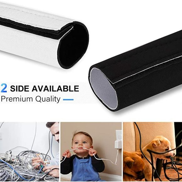AGPTEK Cable Management Sleeve, 118" Super Long Neoprene Adjustable Cable Sleeve - Picture 7 of 7
